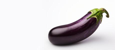 AI generated eggplant on white background Generative AI photo