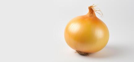 AI generated raw onion on white background Generative AI photo