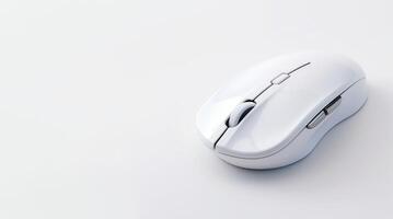 AI generated computer wireless mouse on a white background Generative AI photo