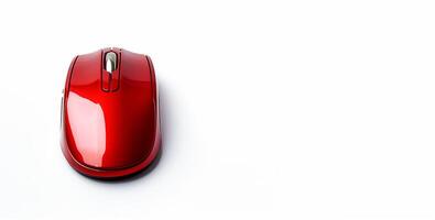 AI generated computer wireless mouse on a white background Generative AI photo