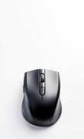 AI generated computer wireless mouse on a white background Generative AI photo