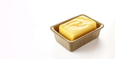 AI generated butter on white background Generative AI photo