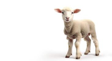 AI generated Lamb on a white background Generative AI photo