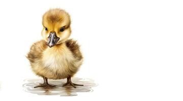 AI generated duckling on a white background Generative AI photo