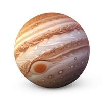 AI generated planet Jupiter on a white background Generative AI photo