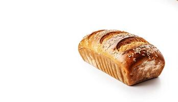 AI generated freshly baked bread on white background Generative AI photo