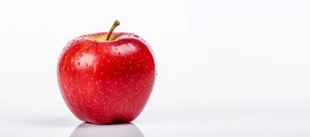 AI generated red apple on white background Generative AI photo