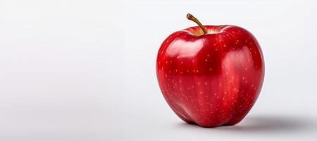 AI generated red apple on white background Generative AI photo