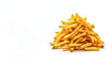 AI generated French fries on a white background Generative AI photo