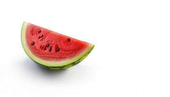 AI generated sliced watermelon on white background Generative AI photo