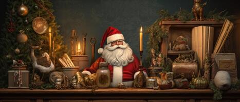 AI generated new year christmas background card Generative AI photo