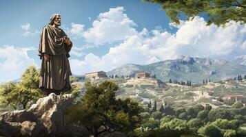 AI generated Greek philosopher of antiquity Generative AI photo