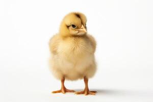 AI generated chicken on a white background Generative AI photo