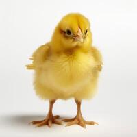 ai generado pollo en un blanco antecedentes generativo ai foto