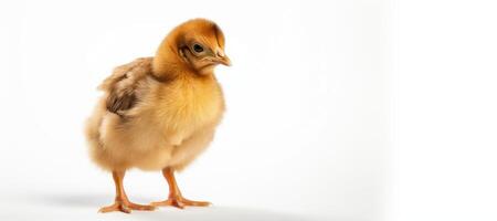 AI generated chicken on a white background Generative AI photo