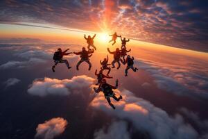 ai generado grupo cielo buceo generativo ai foto