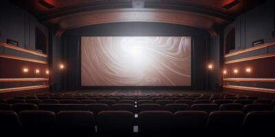 AI generated empty cinema hall Generative AI photo