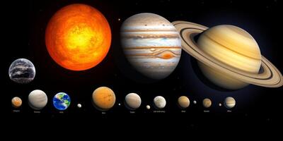 AI generated Solar system clipart Generative AI photo