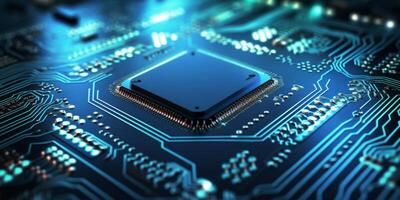 AI generated motherboard and processor Generative AI photo