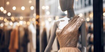 AI generated mannequin in a fashion store Generative AI photo