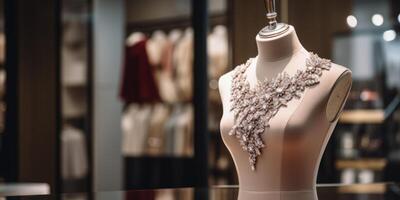 AI generated mannequin in a fashion store Generative AI photo