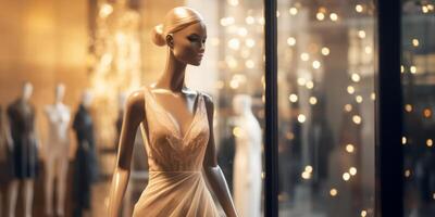 AI generated mannequin in a fashion store Generative AI photo