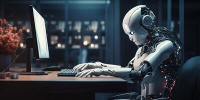 AI generated Automated robot operation Generative AI photo