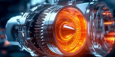 AI generated turbocharged engine concept Generative AI photo