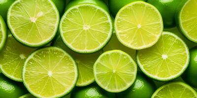 AI generated sliced lime texture Generative AI photo