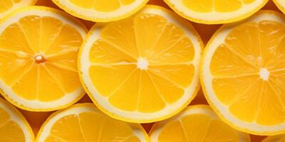 AI generated sliced lemon texture Generative AI photo