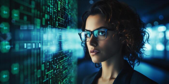 ai generado programador escribe código desarrollador generativo ai foto