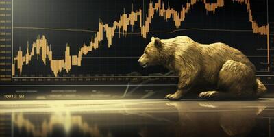 AI generated bear market charts exchange Generative AI photo