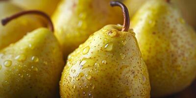 AI generated fresh yellow pears Generative AI photo