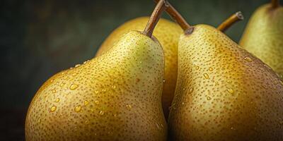 AI generated fresh yellow pears Generative AI photo