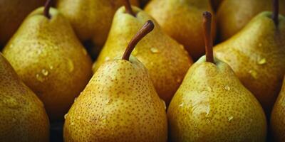 AI generated fresh yellow pears Generative AI photo