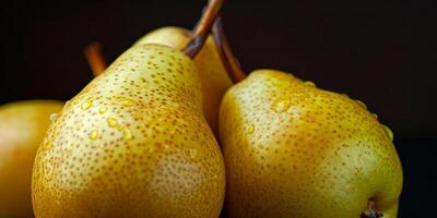 AI generated fresh yellow pears Generative AI photo