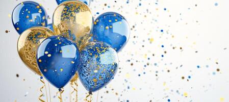 AI generated festive balloons close-up Generative AI photo