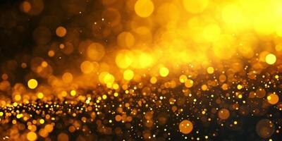 AI generated yellow abstract bokeh background Generative AI photo