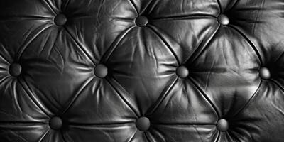 black capiton leather texture photo