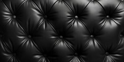 black capiton leather texture photo