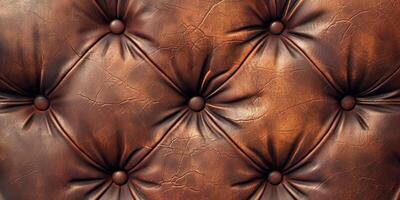 brown capiton leather texture photo