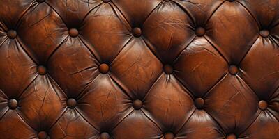 brown capiton leather texture photo