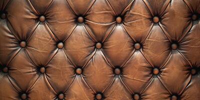 brown capiton leather texture photo