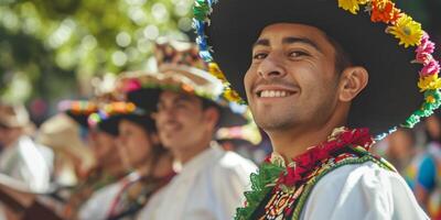 folk costume festival close-up portrait photo