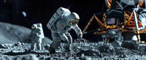 astronaut expedition to the lunar surface photo