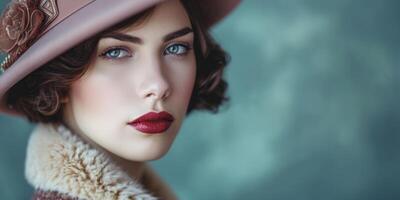 portrait of a woman in the twenties of the 20th century Fashion photo