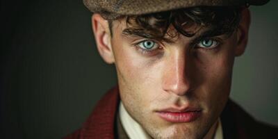 portrait of a man in the twenties of the 20th century Fashion photo