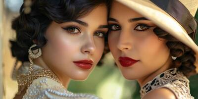 portrait of a woman in the twenties of the 20th century Fashion photo