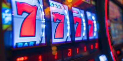 Slot machine shows jackpot Three Sevens photo