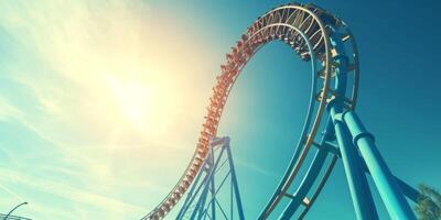 Generatroller coaster against the sky ive AI photo